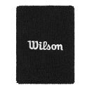 Wilson Wide Terry Wristbands Black