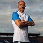 Joma Academy IV SS Tee White / Royal Blue