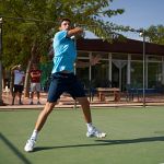 Joma Court SS Tee Fluorescent Turquoise / Navy Blue