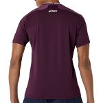 ASICS Match Jacquard SS Top Dark Aubergine