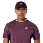 ASICS Match Jacquard SS Top Dark Aubergine