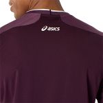 ASICS Match Jacquard SS Top Dark Aubergine