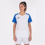 Joma Academy IV Woman SS Tee White / Royal Blue