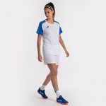 Joma Academy IV Woman SS Tee White / Royal Blue