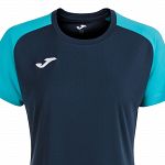 Joma Academy IV Woman SS Tee Navy Blue / Fluorescent Turquoise