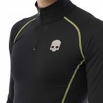 Hydrogen Essential Zipped Second Skin Longsleeve Black / Yellow