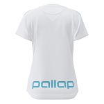 Pallap Tech Women's V-Neck T-Shirt White / Cyan Blue