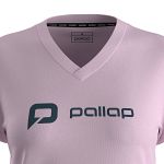 Pallap Women's V-Neck T-Shirt Clear Pink / Carbonium