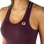 Quad Double Stripes Tank Top Burgundy