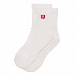 Wilson Quarter-Top Socks 1P Bright White / Infrared