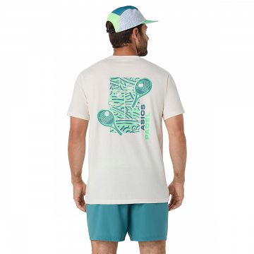 ASICS Padel Court Graphic SS Top Cream
