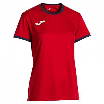 Joma Combi Premium Woman SS Tee Red / Navy Blue