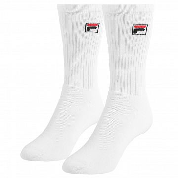 FILA Performance Long Frottee Socks 2P White