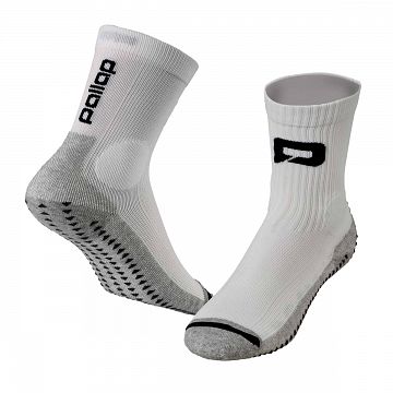Pallap Regular Padel Socks with Grip White / Black