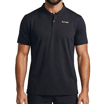 Skull Padel Polo Shirt Men Black / Gold