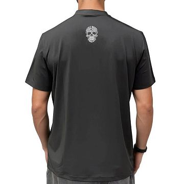 Skull Padel Polo Shirt Men Black / White