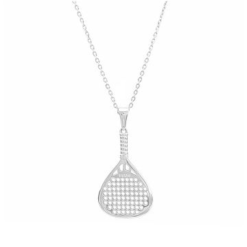 Skull Padel Necklace Silver