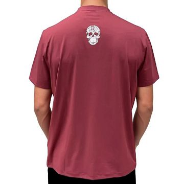 Skull Padel Polo Shirt Men Dark Red