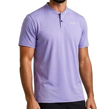 Skull Padel Polo Shirt Men Purple