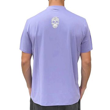 Skull Padel Polo Shirt Men Purple