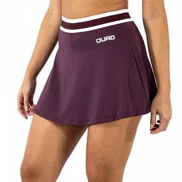 Quad Slick Skirt Burgundy