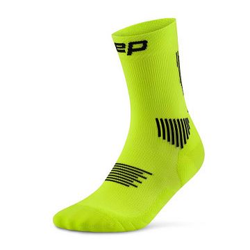 CEP Core Run Mid Cut Socks 5.0 Lime / Black