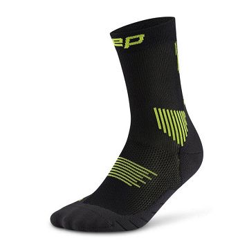 CEP Core Run Mid Cut Socks 5.0 Black / Lime