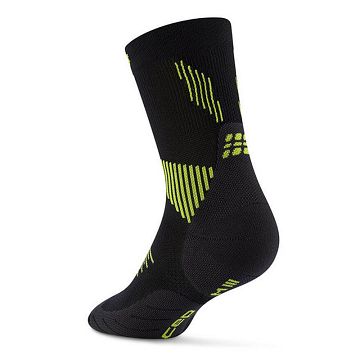 CEP Core Run Mid Cut Socks 5.0 Black / Lime
