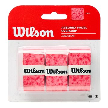 Wilson AbsorbX Padel Overgrip 3-Pack Red