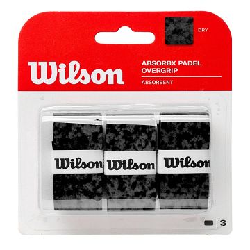 Wilson AbsorbX Padel Overgrip 3-Pack Black