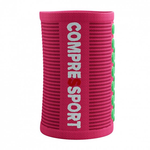 Compressport 3D Dots Sweatband Hot Pink / Summer Green