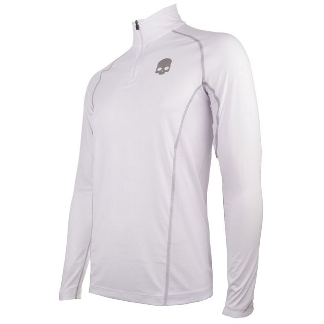 Hydrogen Essential Zipped Second Skin Longsleeve White / Grey