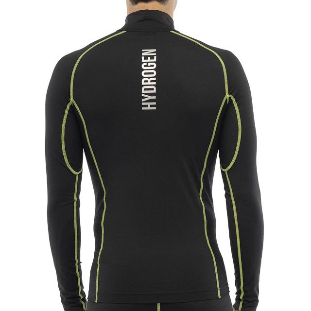 Hydrogen Essential Zipped Second Skin Longsleeve Black / Yellow