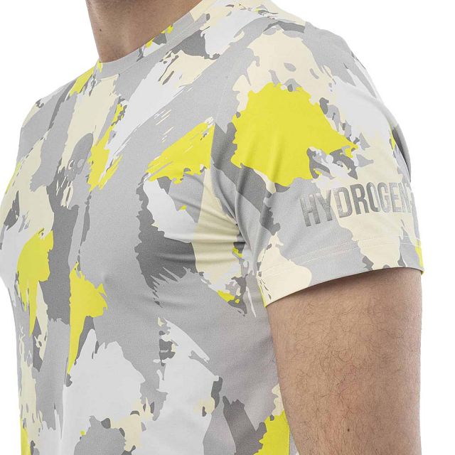 Hydrogen Brushed Camo Tech T-Shirt Grey