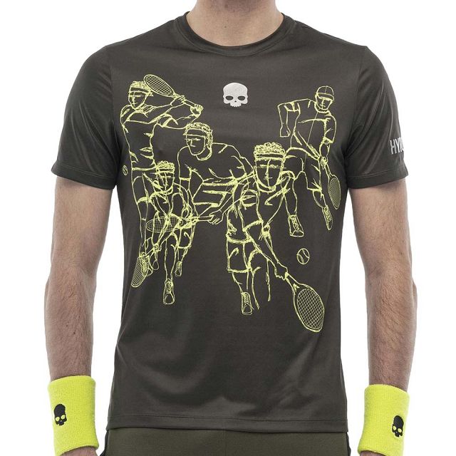 Hydrogen Sketch Tech T-Shirt Military Green