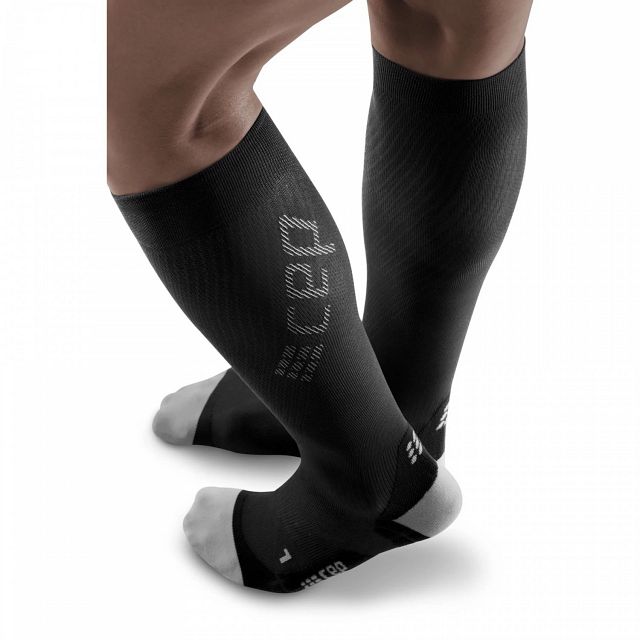 CEP Ultralight Tall Compression Socks Black / Light Grey