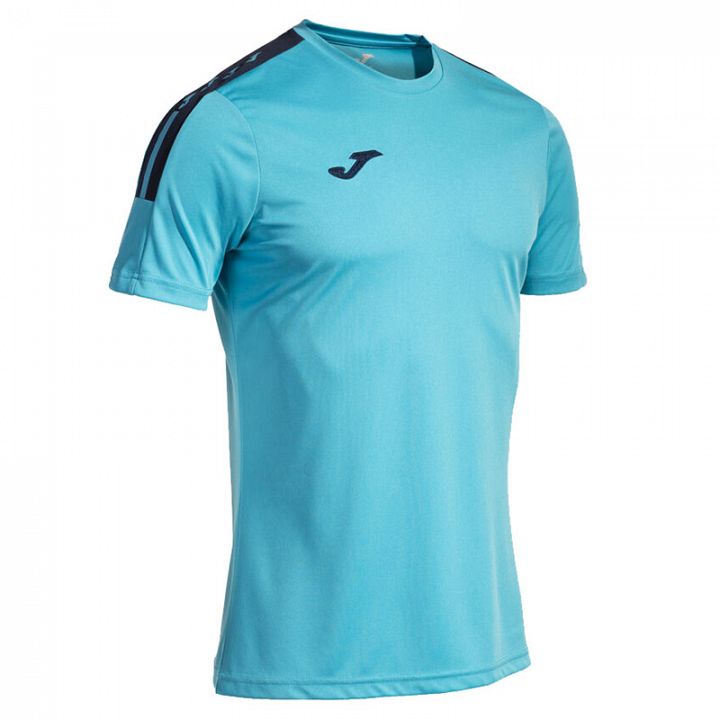 Joma Olimpiada SS Tee Fluorescent Turquoise / Navy Blue