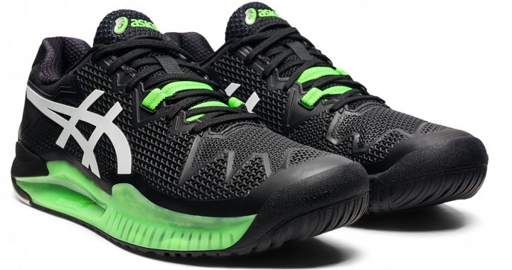 ASICS Gel-Resolution 8 Black / Green Gecko