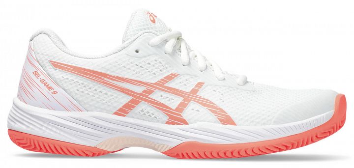 ASICS Gel-Game 9 Clay / OC - White / Sun Coral