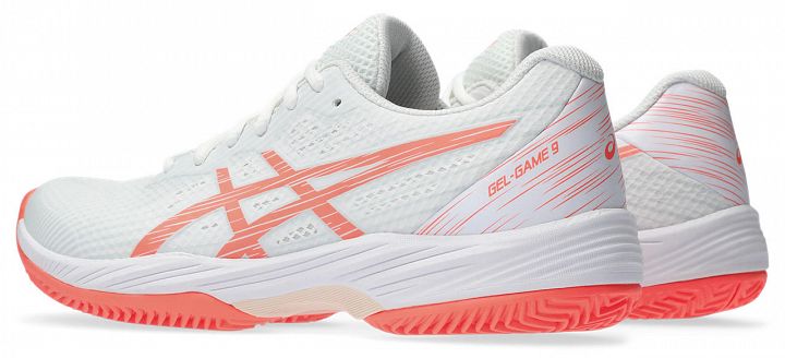ASICS Gel-Game 9 Clay / OC - White / Sun Coral