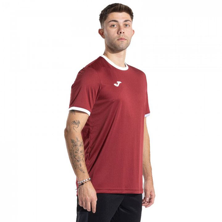 Joma Combi Premium SS Tee Burgundy / White