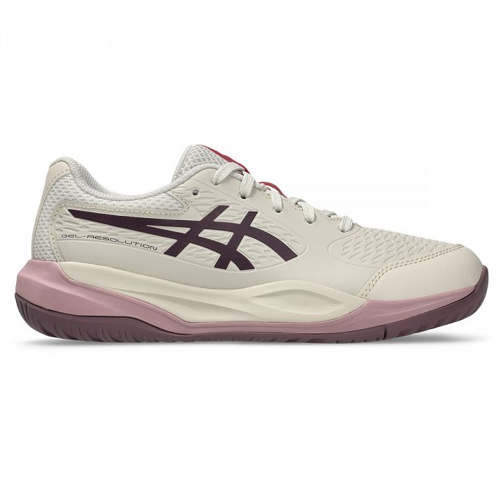 ASICS Gel-Resolution X GS Soft Oat / Dark Aubergine