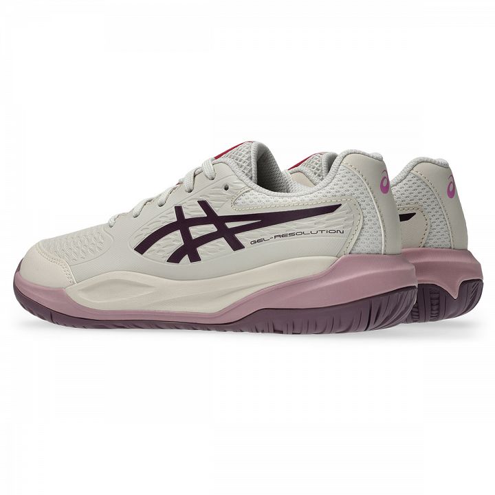 ASICS Gel-Resolution X GS Soft Oat / Dark Aubergine