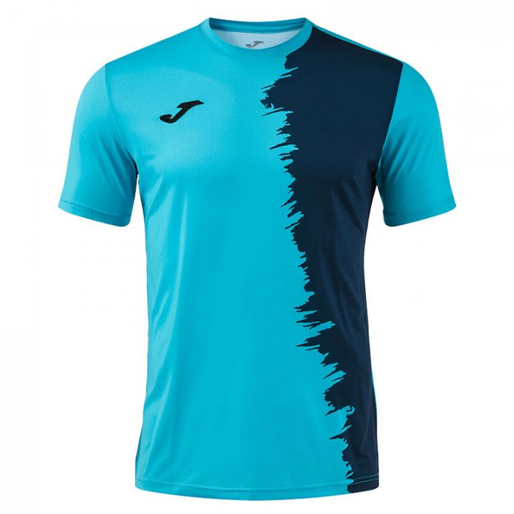 Joma Picasho SS Tee Fluorescent Turquoise / Dark Navy