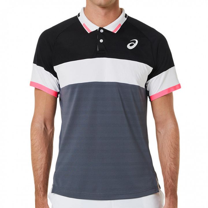 ASICS Match Polo-Shirt Performance Black / Carrier Grey