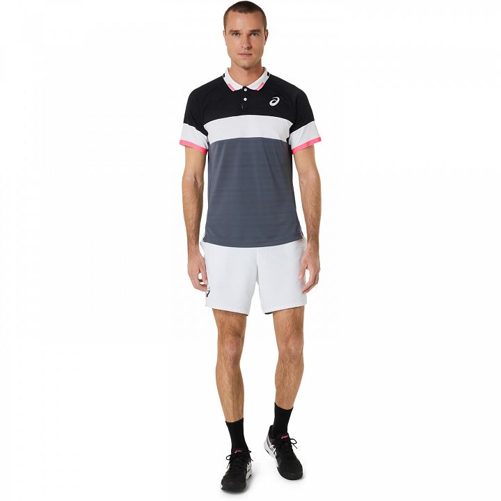ASICS Match Polo-Shirt Performance Black / Carrier Grey