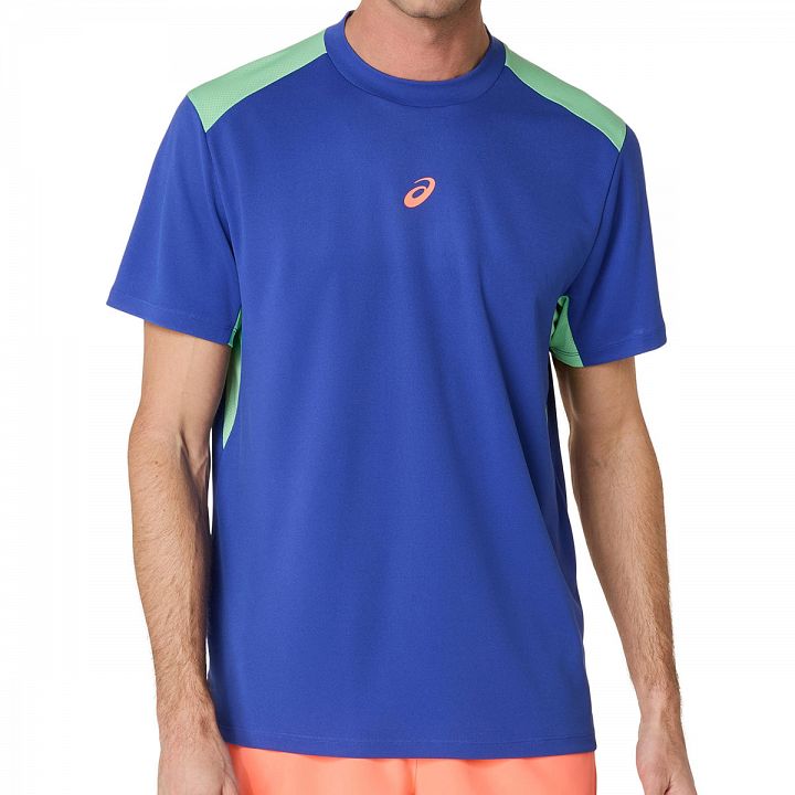 ASICS Padel Court SS Top Dark Cobalt / Menthol