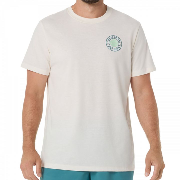 ASICS Padel Court Graphic SS Top Cream