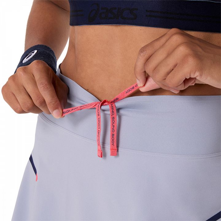 ASICS Match Pleat Skirt Grey Blue