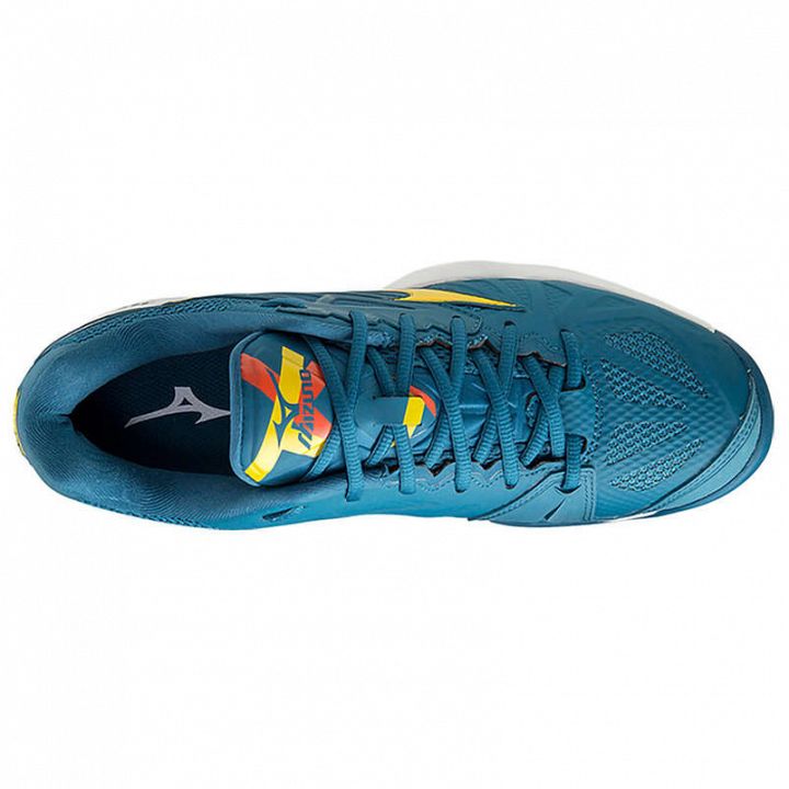 Mizuno Wave Intense Tour 5 AC Moroccan Blue / High Visibility / White
